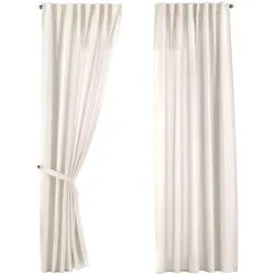 SCHLAUFENGARDINE 2ER SET »Jena« HxB 225x140 cm Creme