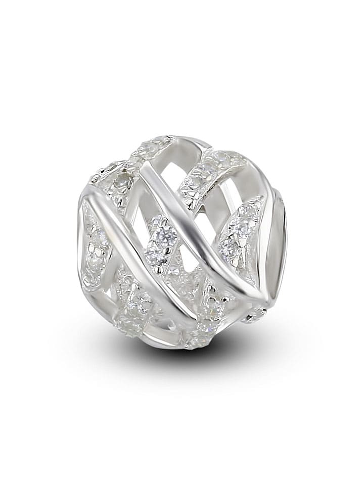CHARM'S Silber-Bead mit Edelsteinen - onesize