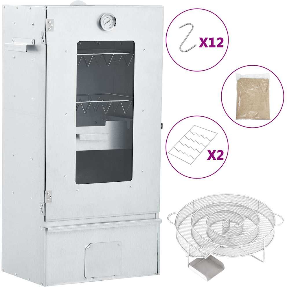 vidaXL Fumoir à four à BBQ générateur de fumée froide acier galvanisé