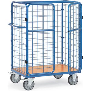 Fetra Paketwagen 8483-3, bis 600 kg, 1200 x 800 mm, Höhe 1550 mm, mit Tür