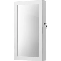 Songmics Schmuckschrank mit Spiegel hängend, 37x67x1.05 cm
