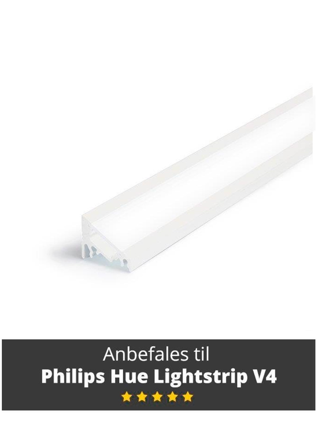 Light Solutions Aluminium-Winkelprofil - Modell C für Philips Hue und WiZ - Weiß