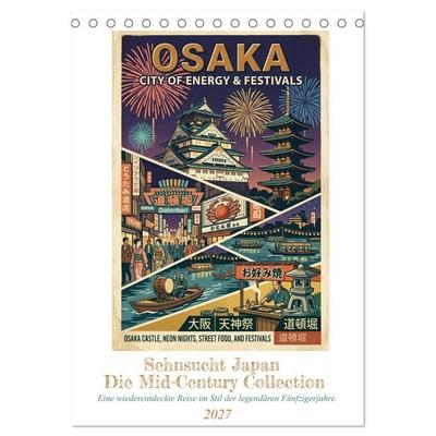 Sehnsucht Japan – Die Mid-Century Collection (Tischkalender 2027 DIN A5 hoch), CALVENDO Monatskalender