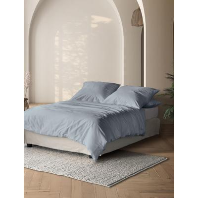Bettwäsche IRISETTE "Premium Satin Bettwäsche Paris", blau, B/L: 155cm x 200cm, 1 Stk., 1 Stk., Mako-Satin, B/L: 80cm x 80cm, 2, Mako-Satin, Obermaterial: 100% Baumwolle, Bettwäsche, Bettwäsche, Hochwertige Premium Bettwäsche