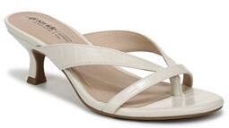 Women's Navine Thong Sandal by LifeStride in Bone (Size 10 M)
