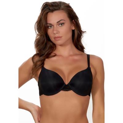 Push-up-BH AFTER EDEN "BOOST", Damen, Gr. 70, Cup A, schwarz, Spitze, Obermaterial: 81% Polyamid, 19% Elasthan, unifarben, BHs BH Push-up-BH Spitzenwäsche Bügel-BH Spitzen-BH Hochzeitswäsche Dirndl-BH Hochzeitsdessous Schalen-BH, glatte Cups,...