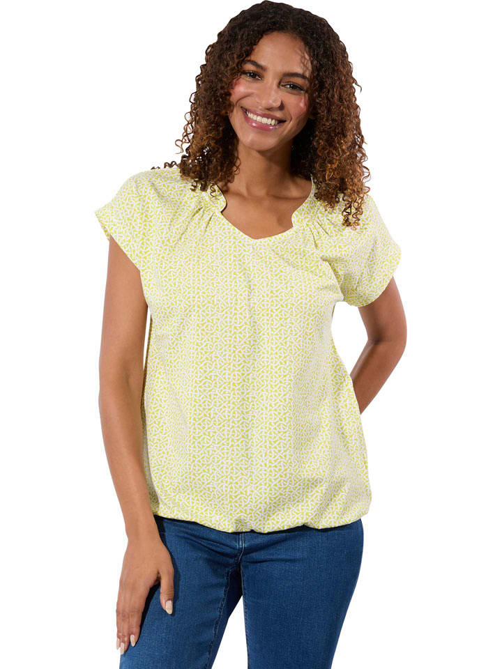 WITT WEIDEN Shirt in Gelb/ Weiß - 44