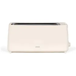 Livoo Toaster mit breitem Brotschlitz, Toaster, Weiss