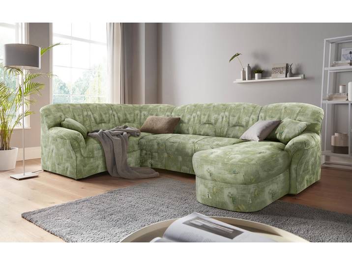 DOMO collection Bahia mit viel Platz, Breite 308cm, zeitloses Design, U-Form wahlweise mit Bettfunktion