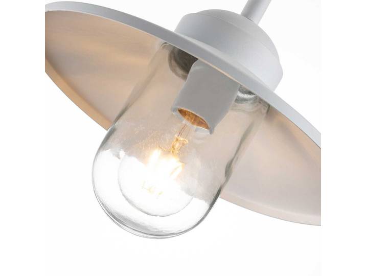 Applique d'extérieur Klampenborg, blanche, acier inoxydable, IP44 - Elstead - Terrasse - Rustique - Lanterne