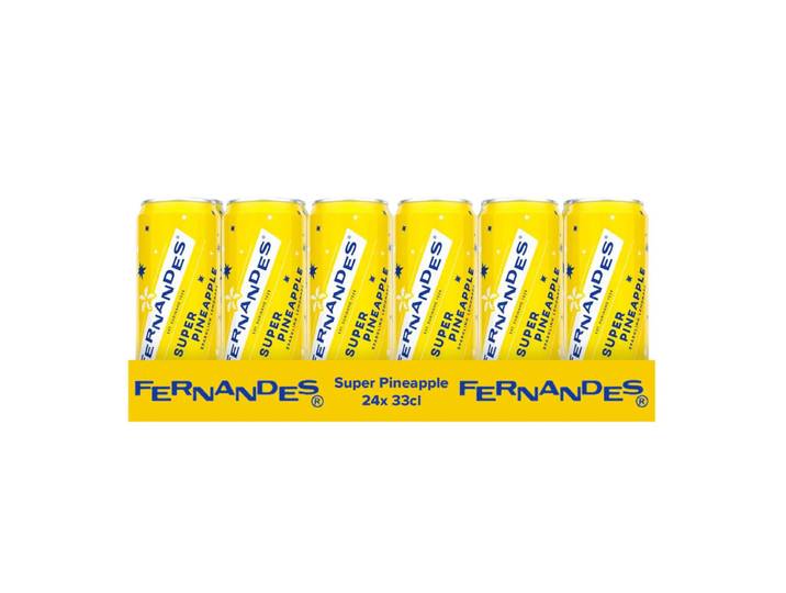Fernandes Super Pineapple bruisende frisdrank - 24 x 330 ml