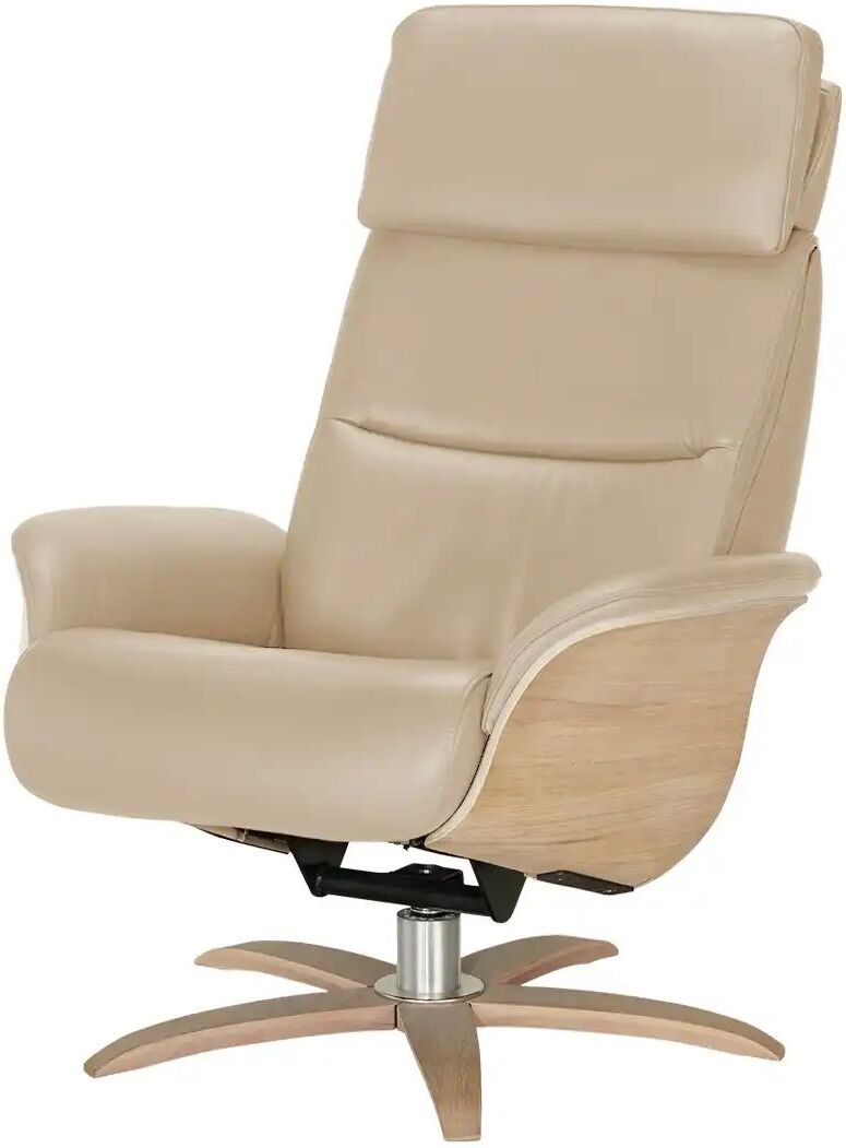 Nils Olsen Relaxsessel Leder mit Relaxfunktion Balance ¦ creme ¦ Maße (cm): B: