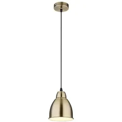 ARTE LAMP Hängelampe LED mit Kabel – Deckenleuchte für Büro mit bronzefarbener Metall-Lampenfassung und Lampenschirm – Hängeleuchte mit Stecke
