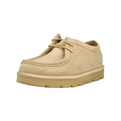 Schnürschuh CLARKS "Clarks Halbschuhe Veloursleder", Herren, Gr. 43, beige, Veloursleder, Schuhe Schnürschuh