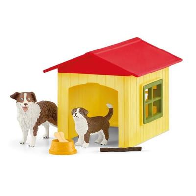 schleich® 42573 Hundehütte mit Australian Shepherd-Welpe