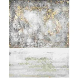 Bild Ölbild Horizion auf Leinwand, modern, grau gold, rechteckig, 140x180 cm