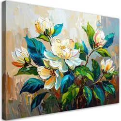 LEINWANDBILD Blumenstrauß Grün Farbe 60x40cm