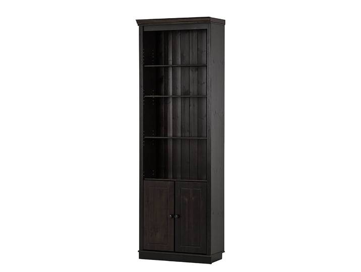 Étagère massive - Portes Pin massif verni Marron/Epicéa Havanna 74 x 223 x 37cm