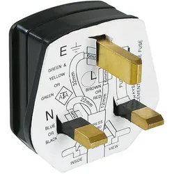 BACHMANN Schutzkontaktstecker England/UK sw
