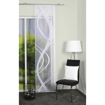 Schiebegardine HOME WOHNIDEEN "TIBASO, 1 Stück, Paneelwagen, transparent", weiß, B:57cm H:175cm, Wirkware, Obermaterial: 100% Polyester, Gardinen, transparent