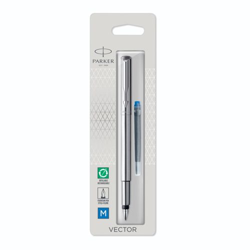 Parker Vector Edelstahl C.C. Füllfederhalter M