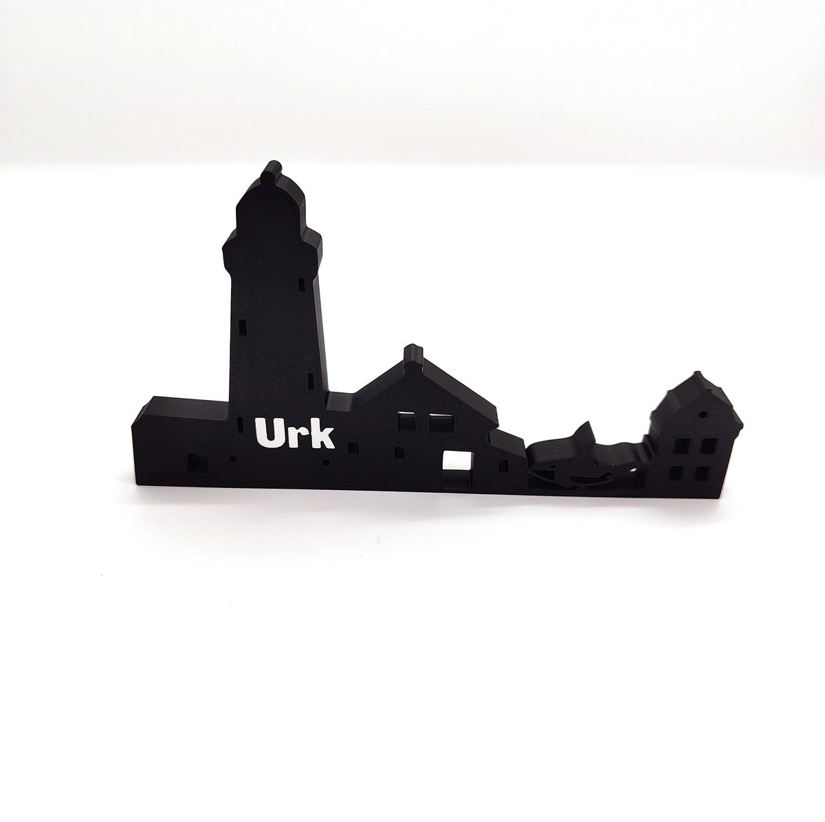 Allygami Urk Skyline Silhouet Vuurtoren Decoratie 3D Print Zwart