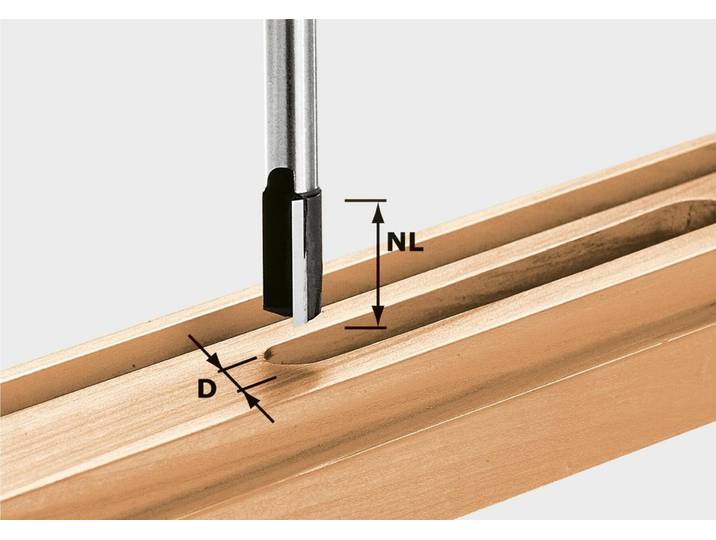 Fraise à rainurer Festool HW\, queue de 8 mm\, HW S8 D14/20 490964