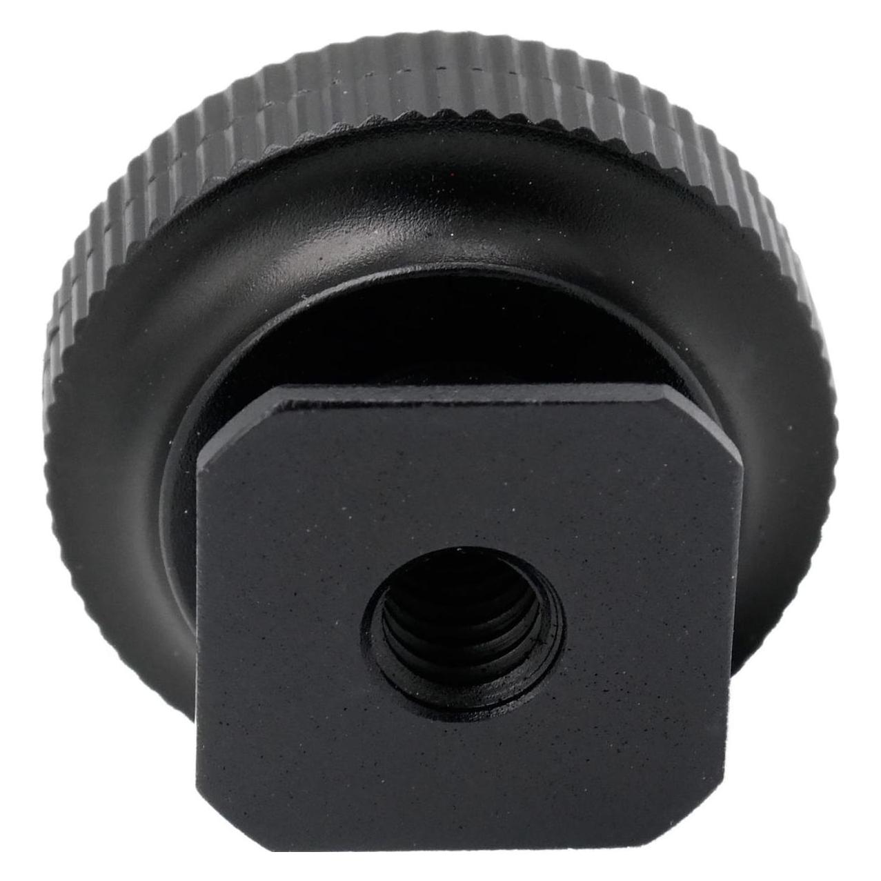Caruba Blitzschuh Adapter Universal Blitzschuh > 1/4" AuÃengewinde (mit Distanzstück) Schwarz (Blitzgerät Adapter) (22453647)