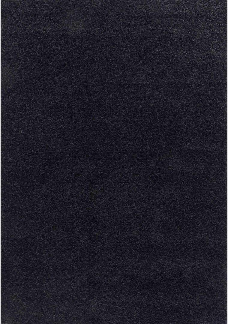 Hashtag Home Esterly Shaggy Black Area Rug Black Rectangle 200 x 290cm