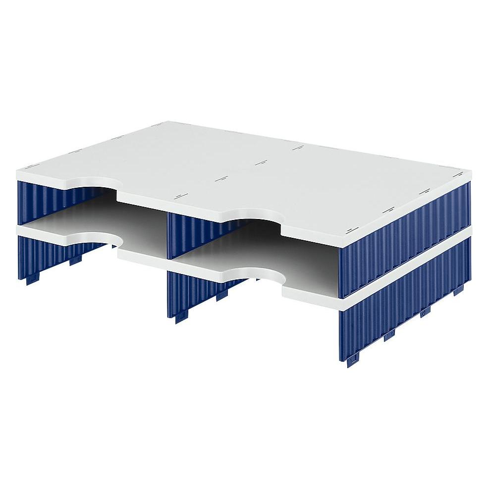 Styro Erweiterungsmodule DUO doc/268120238, grau/blau, B485xH140xT331mm (A4) (268-1202.38)