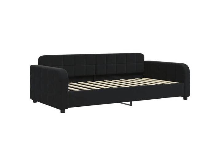 Lit simple Contemporain Banquette lit/Lit de repos sans matelas noir 100x200 cm velours - 1 Place SP11999BED55031029