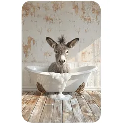 WC-VORLEGER Esel - Tiere - Badewanne - Schaumstoff WC Teppich 40x60 cm