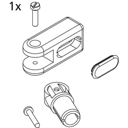 Kermi EBRA014 Set Stabilisierung Wand, silber hochglanz, 2534458 2534458
