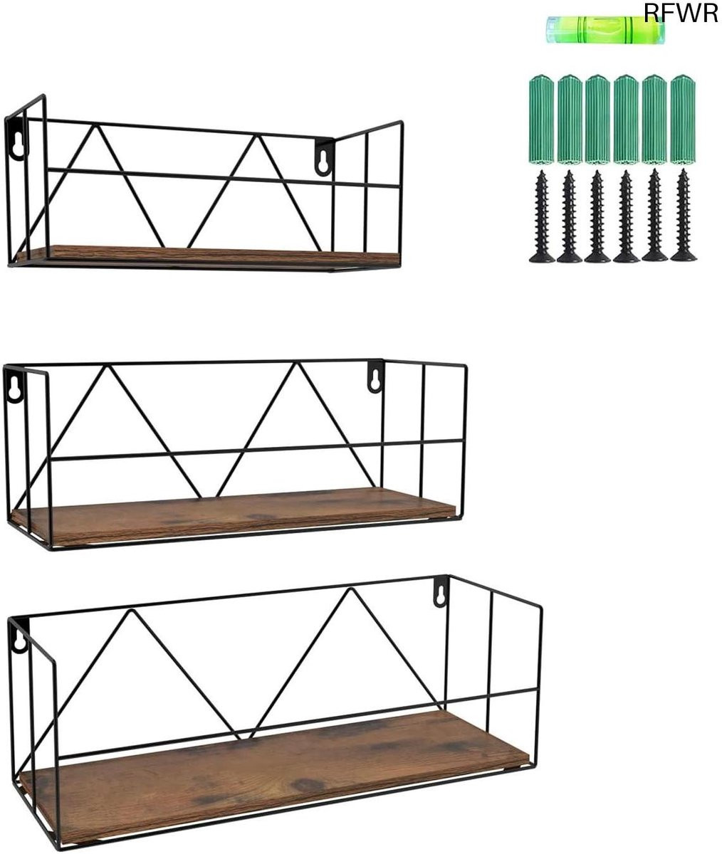 RFWR® Moderne Wandplanken Set - 3-delige Zwevende Planken voor Woondecoratie