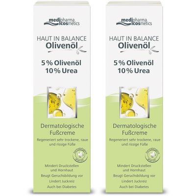 Haut IN Balance Olivenöl Fußcr.5%Oliven.10%Urea 2x 2x100 ml Creme