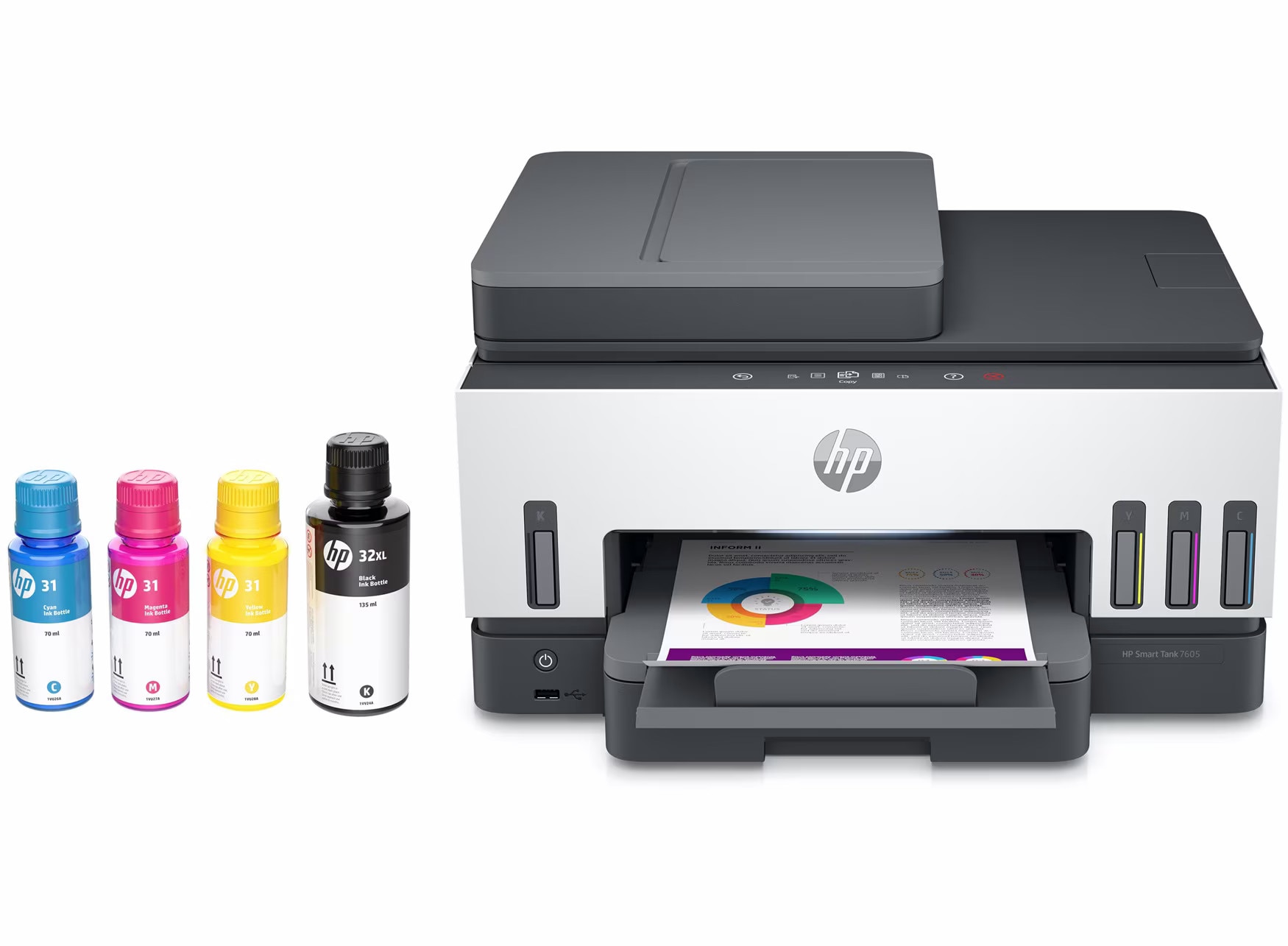 HP Smart Tank 7605 Multifunktionsdrucker Scanner Kopierer Fax WLAN 50€ Cashback