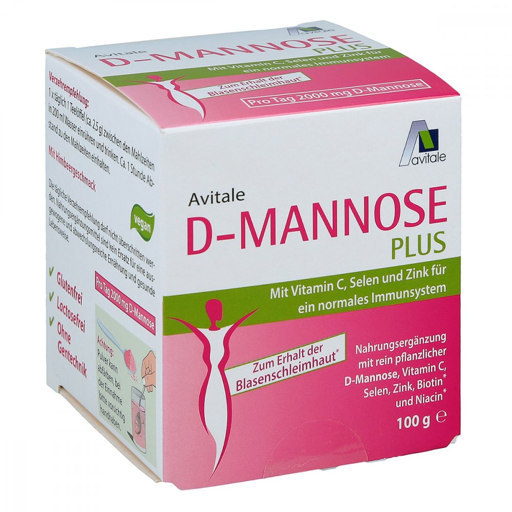 Avitale GmbH D-mannose Plus 2000 mg mit Vitamine und Mineralstoffe Pulver 15609882