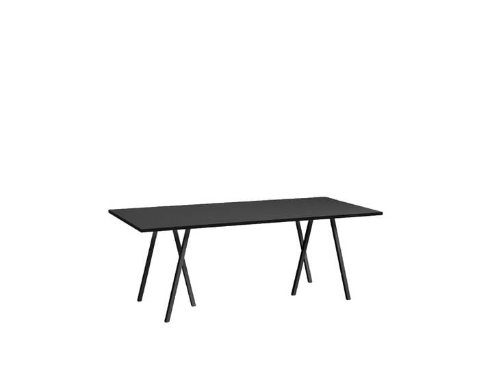 HAY Loop Stand Esstisch Black linoleum-black, 200 cm