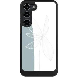 Nivocase Hülle für Samsung Galaxy S23+ Handyhülle NIVOcore Case Schwarz Blume Boho Pastell (Samsung Galaxy S23+), Smartphone Hülle, Schwarz