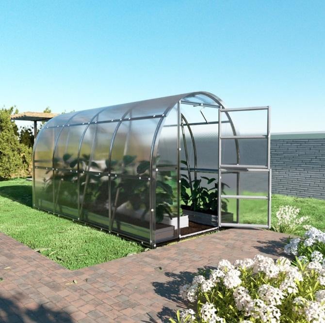 BAUMERA Kas KLASIKA SLIM, 2x4 meter (8m²), met 4 mm polycarbonaat