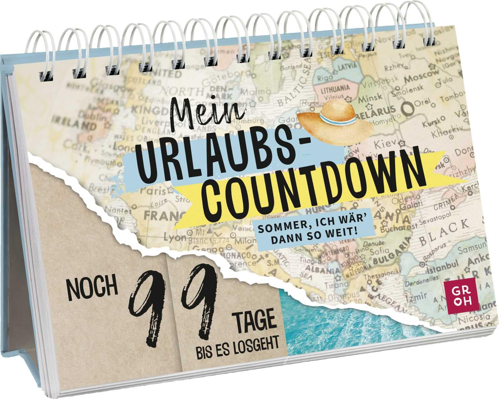 Mein Urlaubscountdown: Sommer, ich wär’ dann so weit! Spiralbuch mit Countdown ab 99 Tagen für die Vorfreude auf die nächste Reise. Für alle Weltenbummler (Geschenkideen für Reisefans) - Preis vom 17.10.2026 19:25:27 h