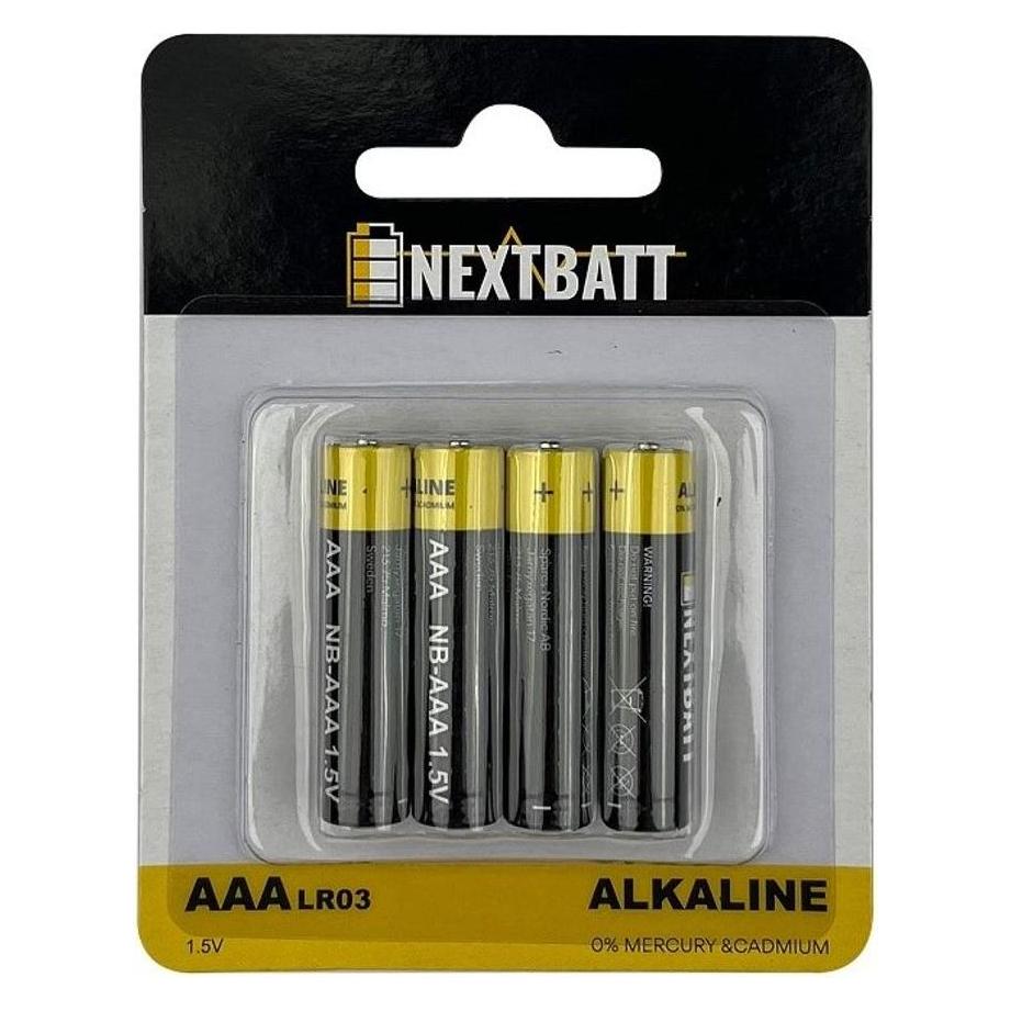 OEM NextBatt Battery AAA/LR03, 1.5V, Alkaline - 4-pack (4 Stk., AAA) (NB-4AAA)