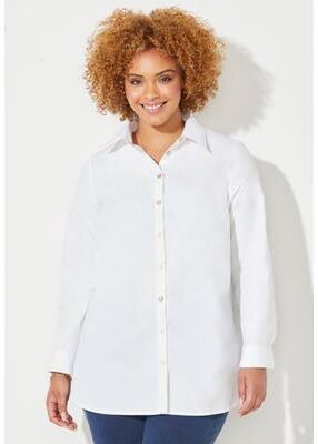 Plus Size Women's Liz&Me® Buttonfront Shirt by Liz&Me By Catherines in White (Size 0X)