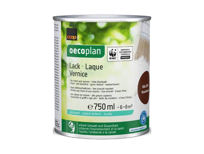 Oecoplan Lack glänzend Nussbraun 750 ml