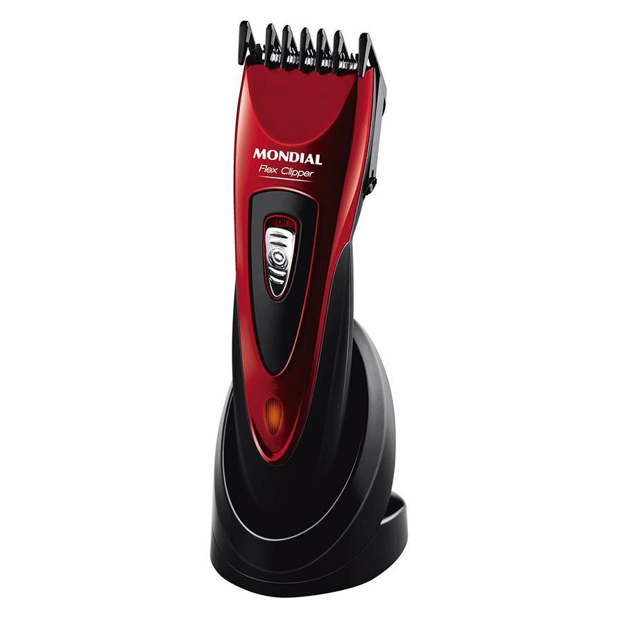 Mondial Rechargeable Hair Cutting Machine CR04 with 6 Accessories and 2 Cutting Guides - Corded and Cordless (CR04)
