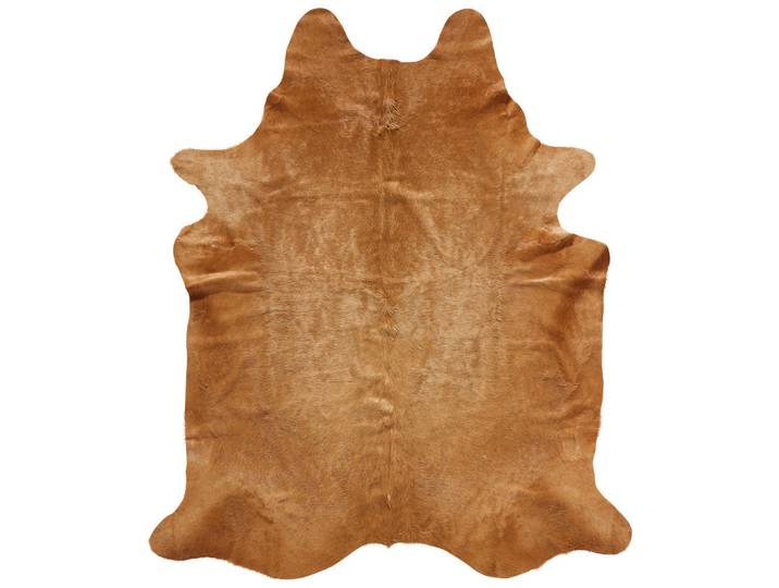 Linea Natura Rinderfell, Naturfarben, Beige, Fell, Echtleder, Rindleder, Tier, Tierform, 160x250 cm, für Fußbodenheizung geeignet, Teppiche und Böden, Teppiche, Schaffelle & Kuhfelle