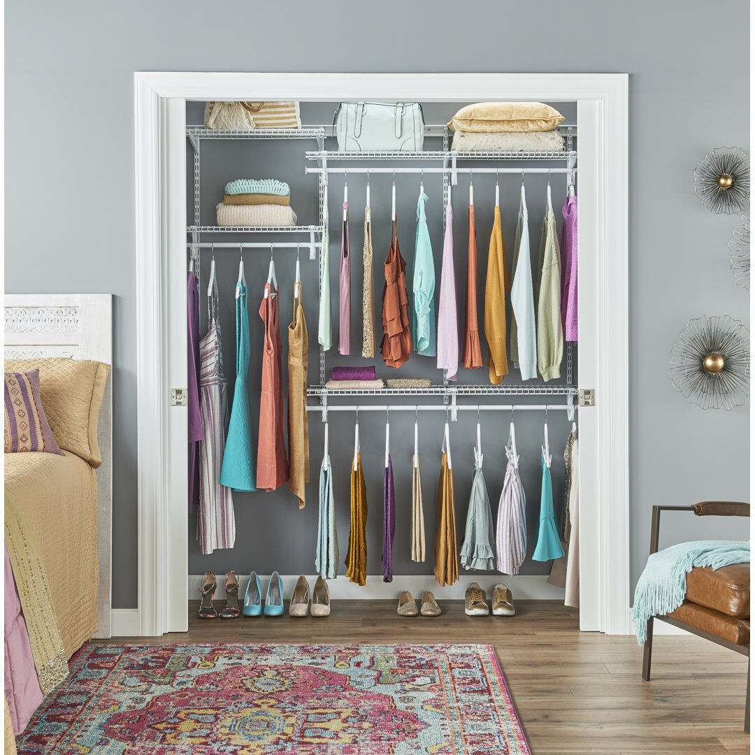 1.8m Heavy Duty ShelfTrack Wardrobe System by ClosetMaid White 183cm W