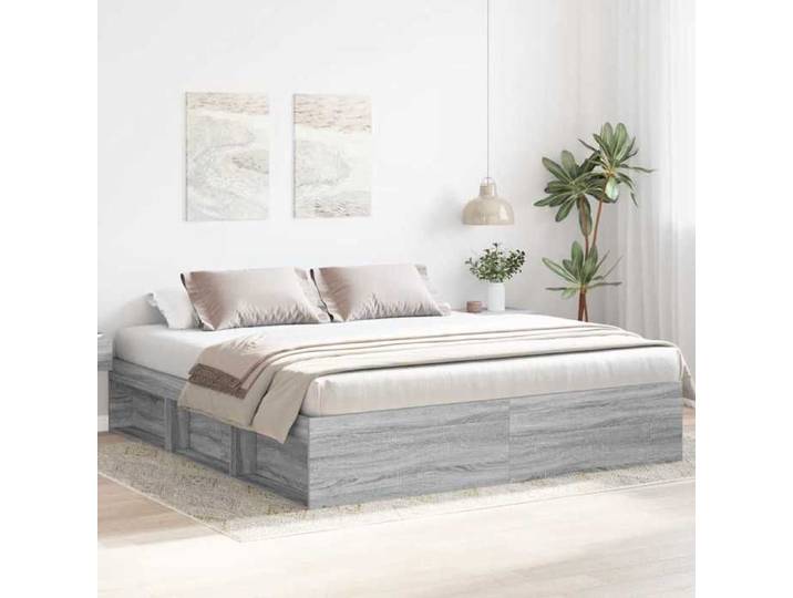 Gris Lit 2 Places：180x200 cm - Design classique - Structure de lit - sonoma gris 180x200 cm 60738401715060