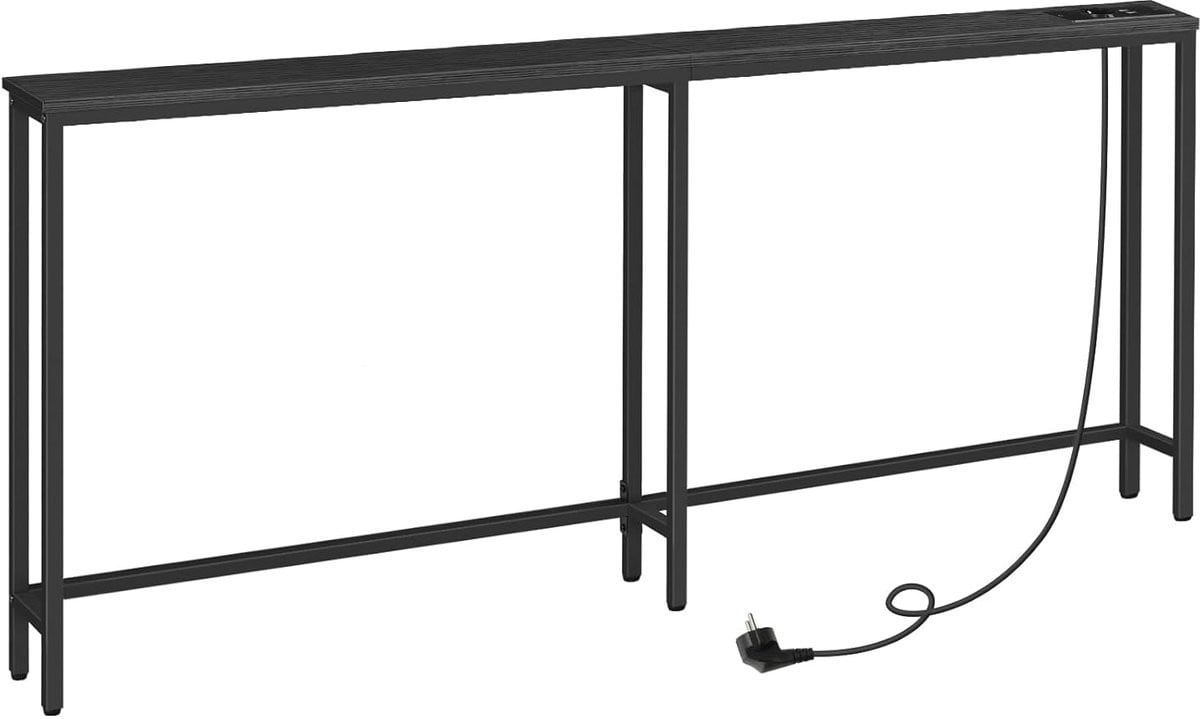 Compacte console tafel in vintage industriële stijl - zwart