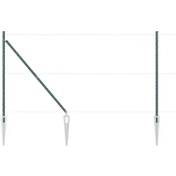 vidaXL Zaunpfosten 13 pcs Grün Stahl